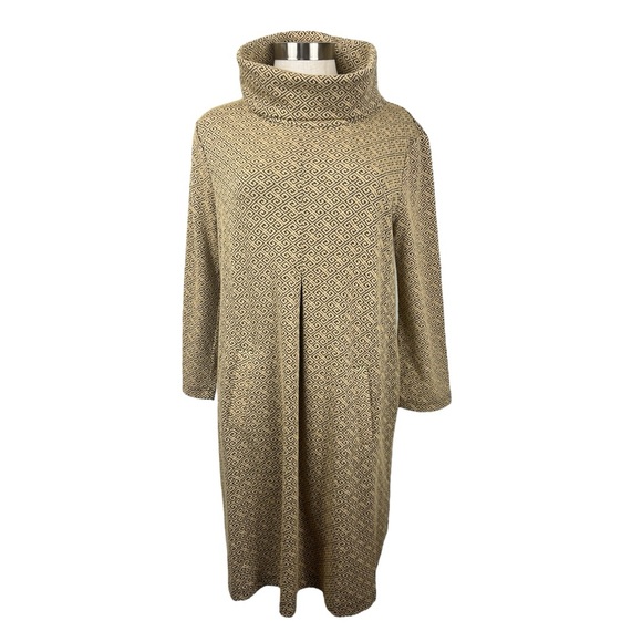 Tyler Boe Tan & Black Cowl Neck Kim Dress Size Medium - Picture 1 of 8
